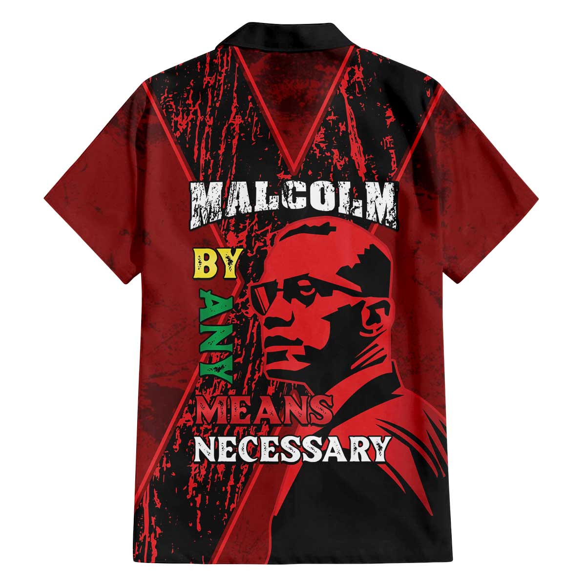 Happy Malcolm X Day Family Matching Off The Shoulder Long Sleeve Dress and Hawaiian Shirt By Any Means Necessary