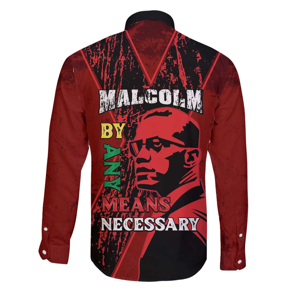 Happy Malcolm X Day Family Matching Off The Shoulder Long Sleeve Dress and Hawaiian Shirt By Any Means Necessary