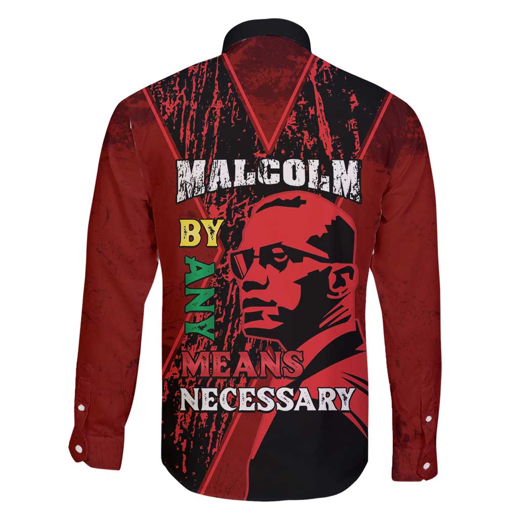 Happy Malcolm X Day Family Matching Short Sleeve Bodycon Dress and Hawaiian Shirt By Any Means Necessary