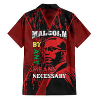 Happy Malcolm X Day Family Matching Summer Maxi Dress and Hawaiian Shirt By Any Means Necessary