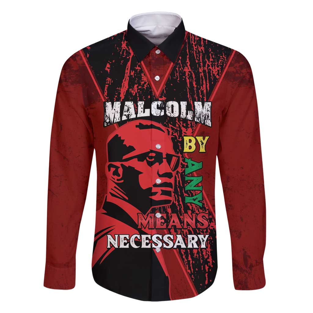 Happy Malcolm X Day Family Matching Summer Maxi Dress and Hawaiian Shirt By Any Means Necessary