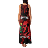 Happy Malcolm X Day Family Matching Tank Maxi Dress and Hawaiian Shirt By Any Means Necessary
