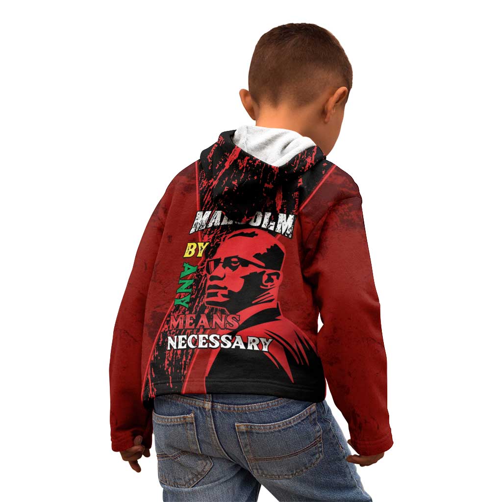 Happy Malcolm X Day Kid Hoodie By Any Means Necessary