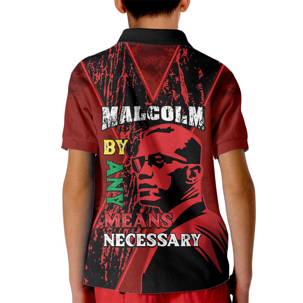 Happy Malcolm X Day Kid Polo Shirt By Any Means Necessary