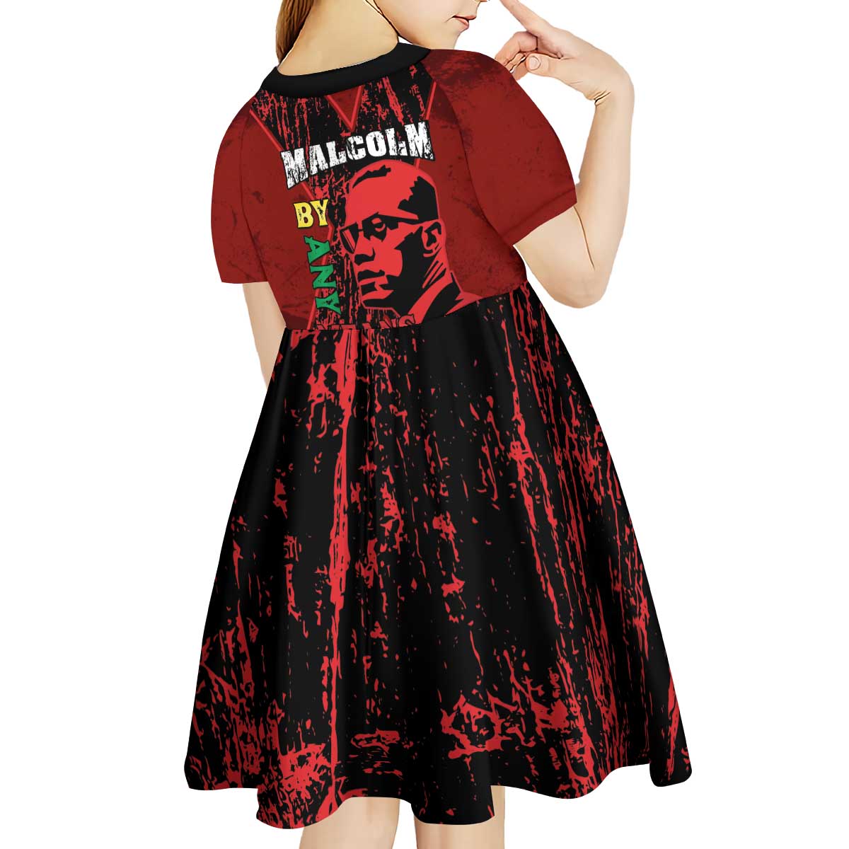 Happy Malcolm X Day Kid Short Sleeve Dress By Any Means Necessary