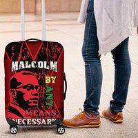Happy Malcolm X Day Luggage Cover By Any Means Necessary