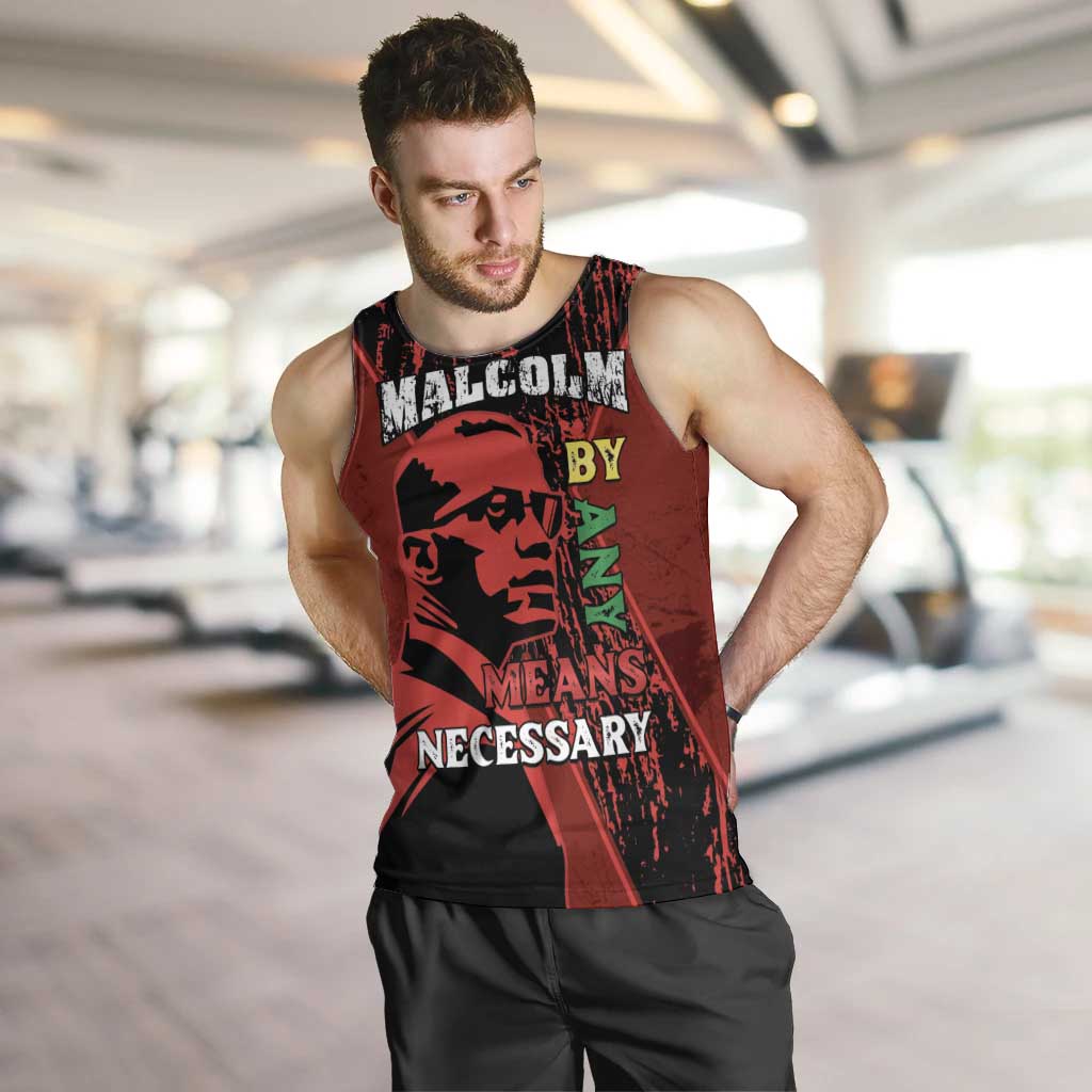 Happy Malcolm X Day Men Tank Top By Any Means Necessary