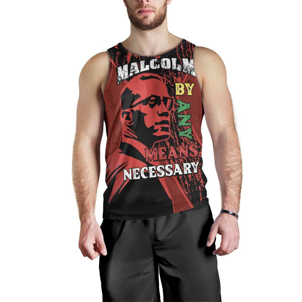 Happy Malcolm X Day Men Tank Top By Any Means Necessary