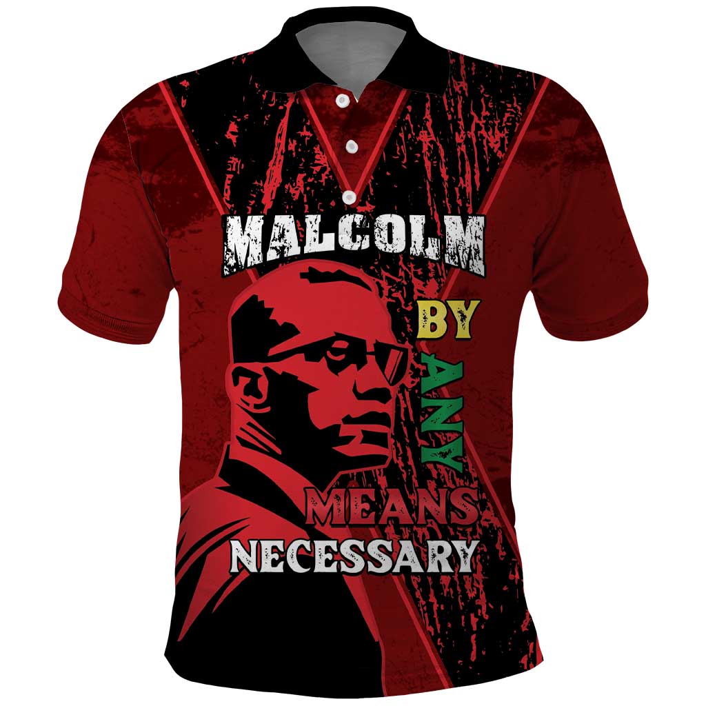 Happy Malcolm X Day Polo Shirt By Any Means Necessary