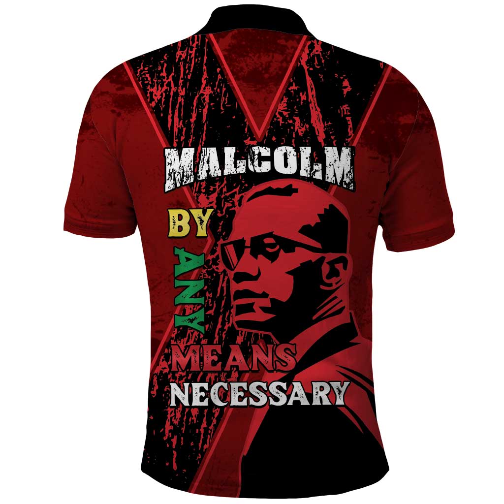 Happy Malcolm X Day Polo Shirt By Any Means Necessary