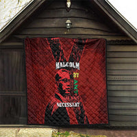 Happy Malcolm X Day Quilt By Any Means Necessary
