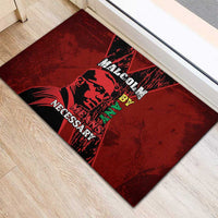 Happy Malcolm X Day Rubber Doormat By Any Means Necessary