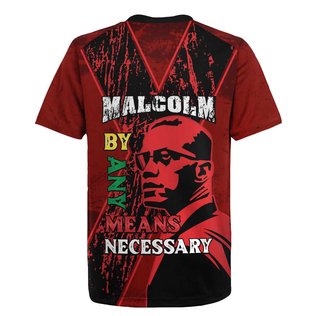 Happy Malcolm X Day Rugby Jersey By Any Means Necessary