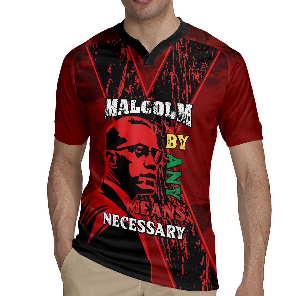 Happy Malcolm X Day Rugby Jersey By Any Means Necessary