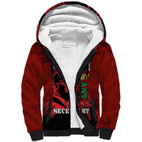 Happy Malcolm X Day Sherpa Hoodie By Any Means Necessary