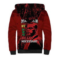 Happy Malcolm X Day Sherpa Hoodie By Any Means Necessary