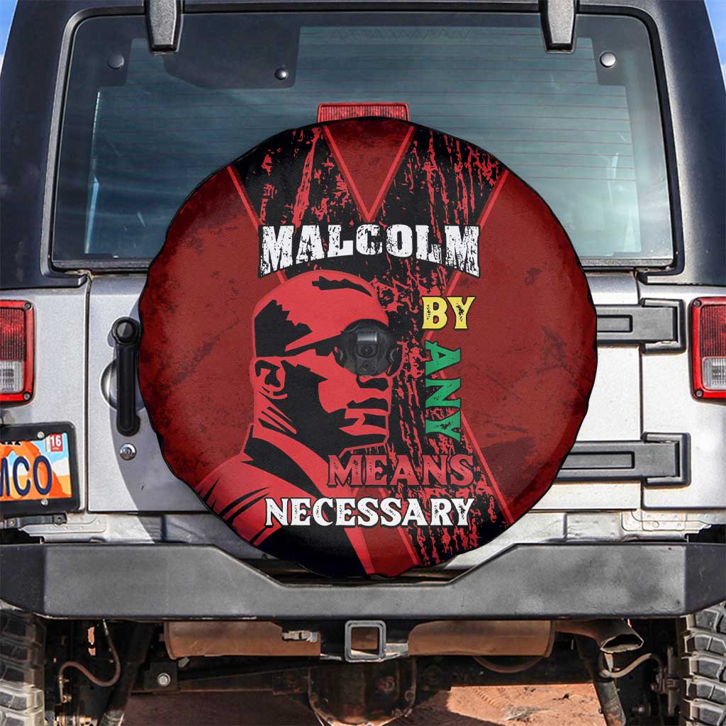 Happy Malcolm X Day Spare Tire Cover By Any Means Necessary