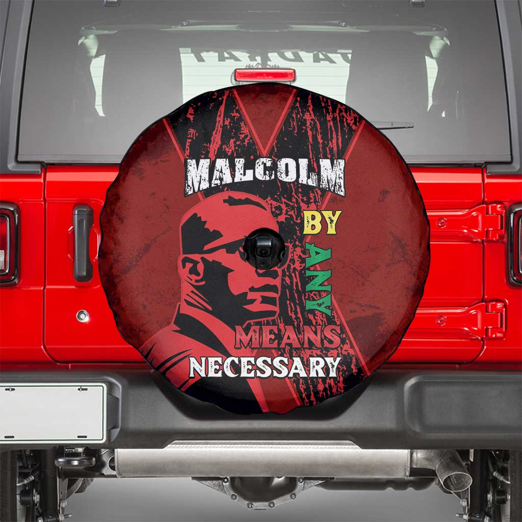 Happy Malcolm X Day Spare Tire Cover By Any Means Necessary