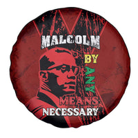 Happy Malcolm X Day Spare Tire Cover By Any Means Necessary