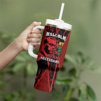 Happy Malcolm X Day Tumbler With Handle By Any Means Necessary