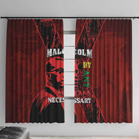 Happy Malcolm X Day Window Curtain By Any Means Necessary