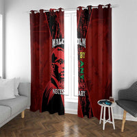Happy Malcolm X Day Window Curtain By Any Means Necessary