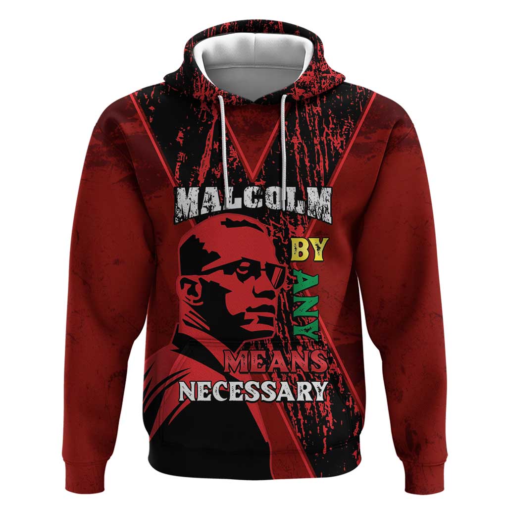 Happy Malcolm X Day Zip Hoodie By Any Means Necessary