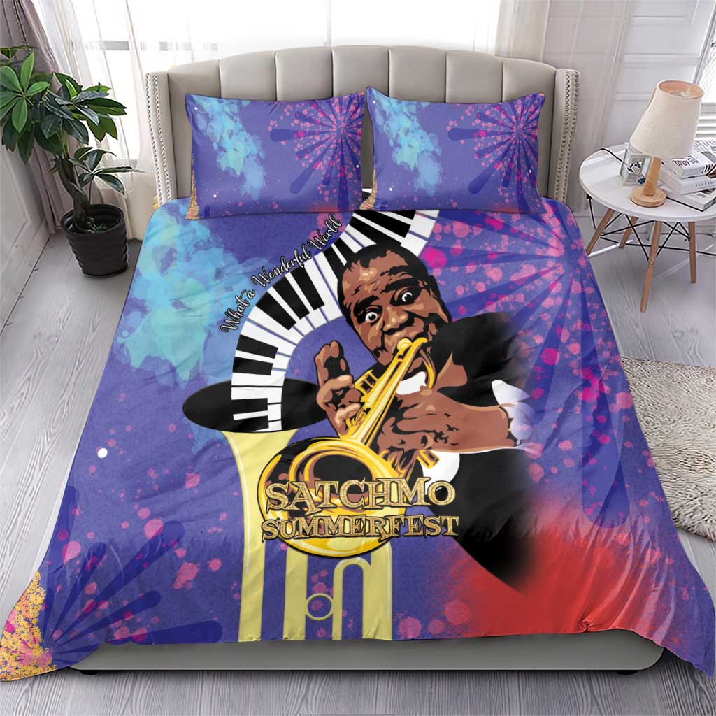 Satchmofest Bedding Set King Of Jazz What a Wonderful World - Wonder Print Shop