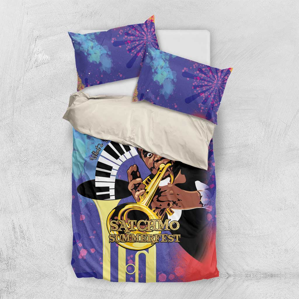 Satchmofest Bedding Set King Of Jazz What a Wonderful World - Wonder Print Shop