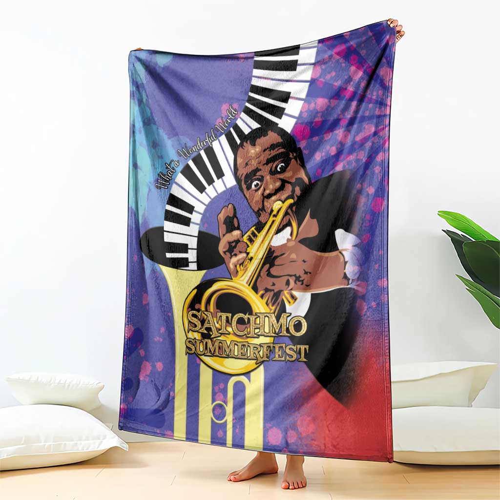 Satchmofest Blanket King Of Jazz What a Wonderful World - Wonder Print Shop