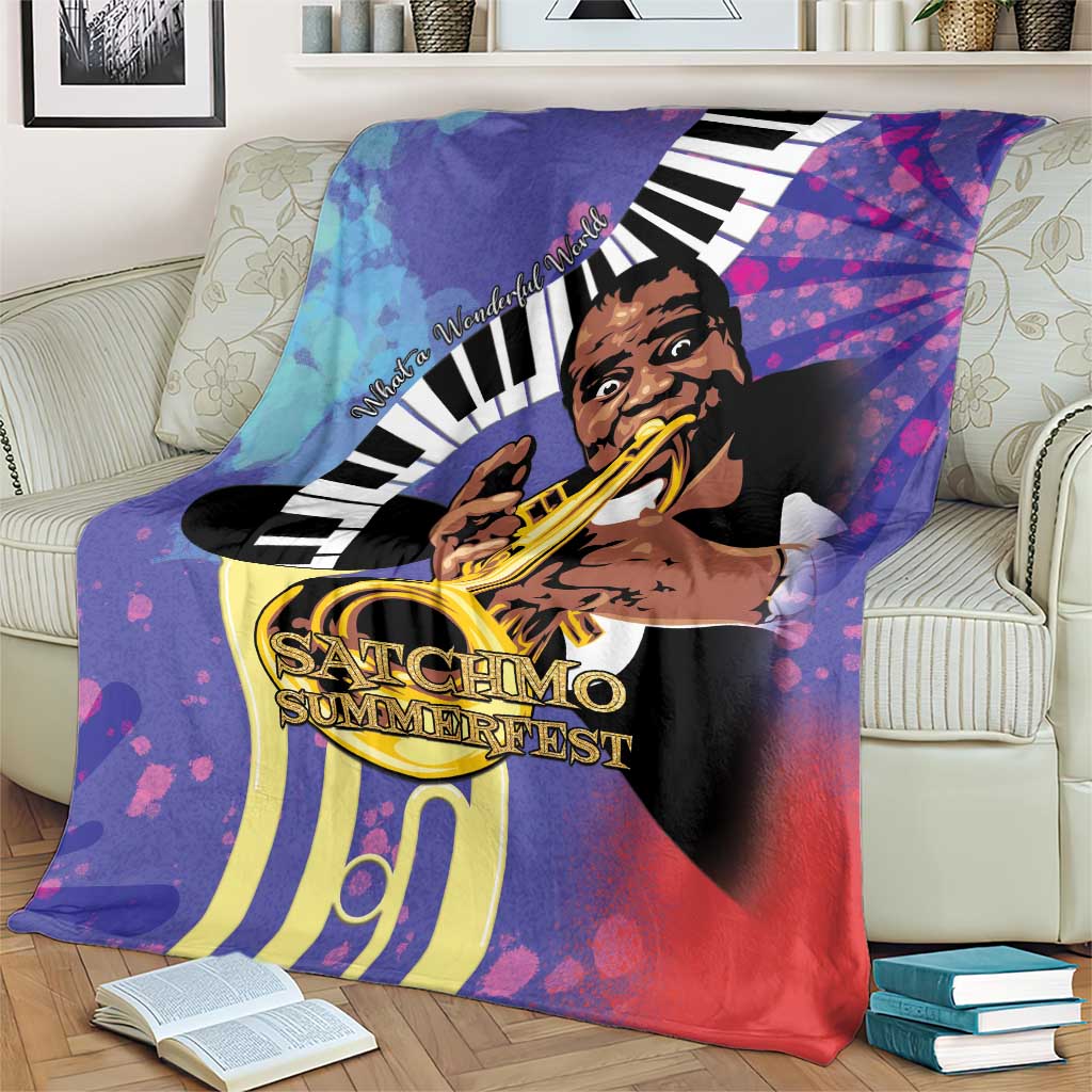 Satchmofest Blanket King Of Jazz What a Wonderful World - Wonder Print Shop