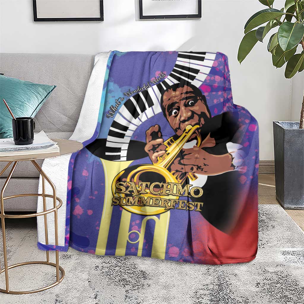 Satchmofest Blanket King Of Jazz What a Wonderful World - Wonder Print Shop