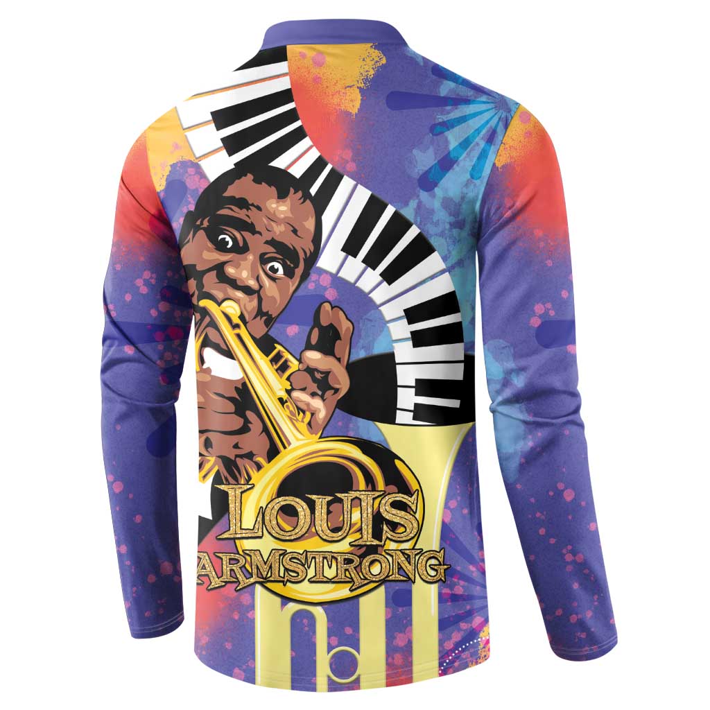 Satchmofest Button Sweatshirt King Of Jazz What a Wonderful World - Wonder Print Shop