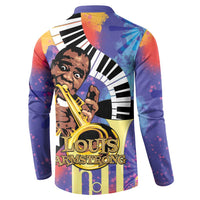 Satchmofest Button Sweatshirt King Of Jazz What a Wonderful World - Wonder Print Shop