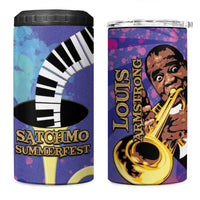 Satchmofest 4 in 1 Can Cooler Tumbler King Of Jazz What a Wonderful World - Wonder Print Shop