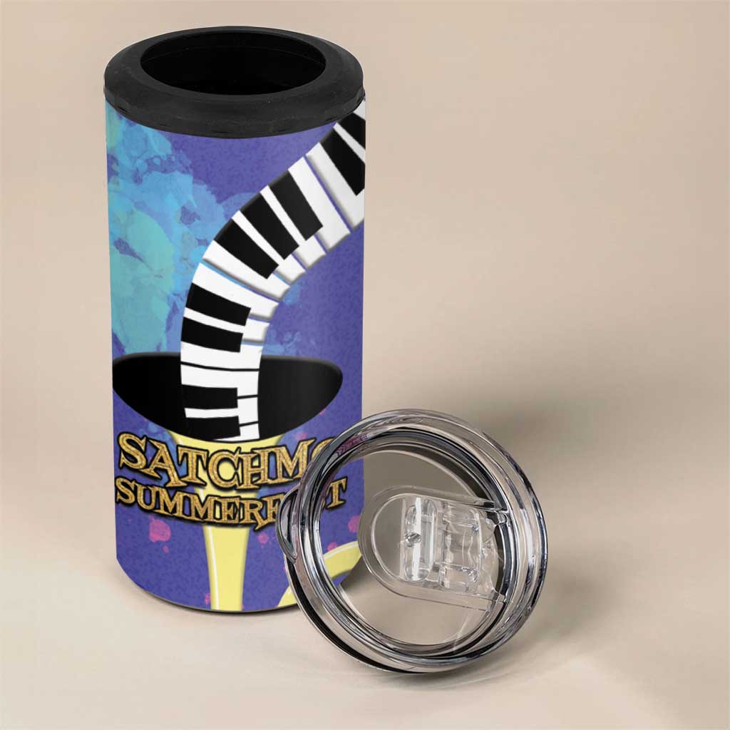 Satchmofest 4 in 1 Can Cooler Tumbler King Of Jazz What a Wonderful World - Wonder Print Shop