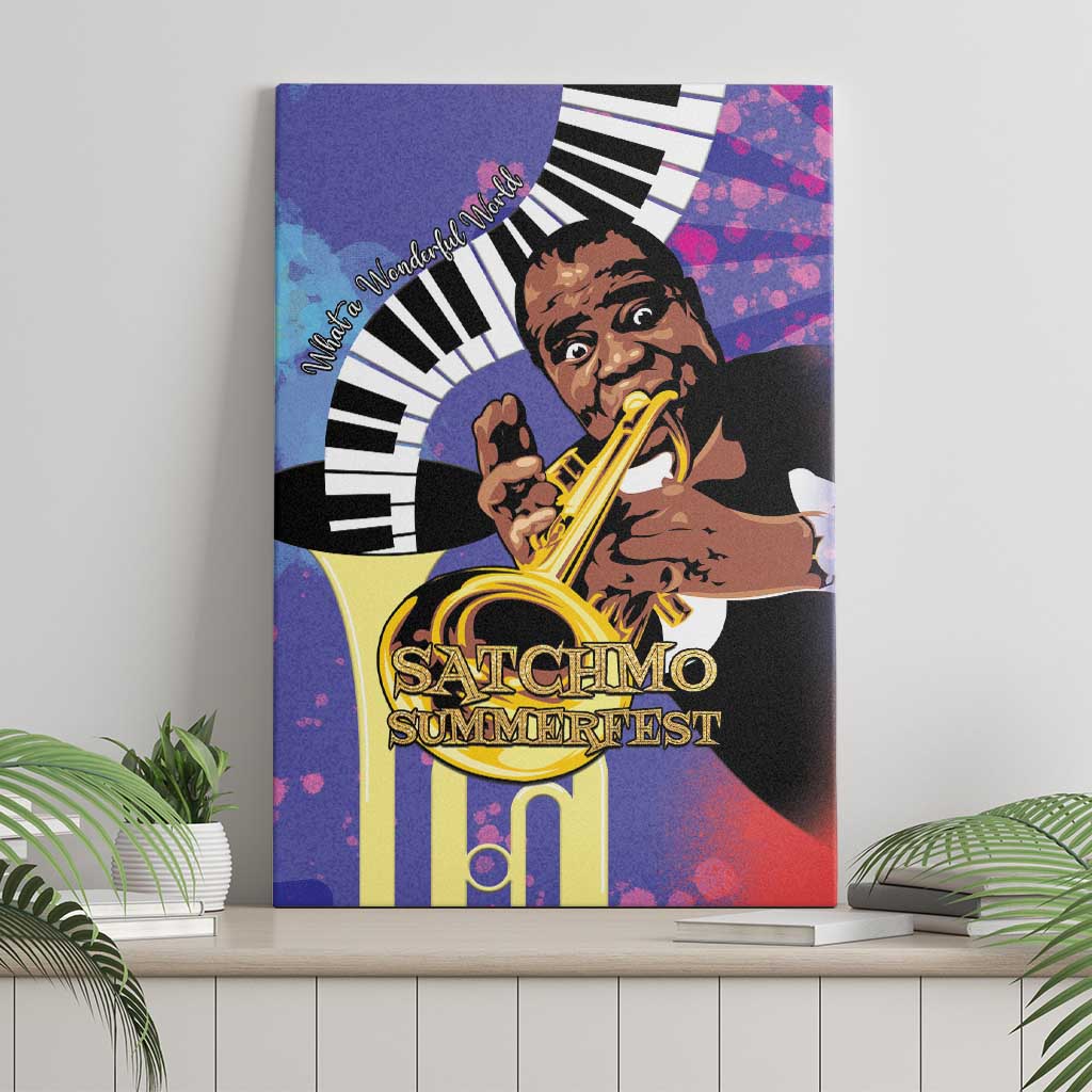 Satchmofest Canvas Wall Art King Of Jazz What a Wonderful World - Wonder Print Shop