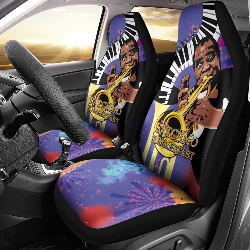 Satchmofest Car Seat Cover King Of Jazz What a Wonderful World - Wonder Print Shop