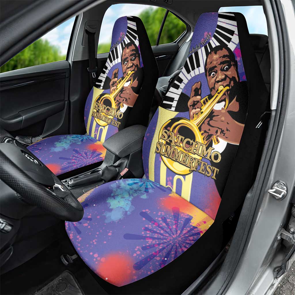 Satchmofest Car Seat Cover King Of Jazz What a Wonderful World - Wonder Print Shop