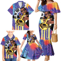 Satchmofest Family Matching Mermaid Dress and Hawaiian Shirt King Of Jazz What a Wonderful World - Wonder Print Shop