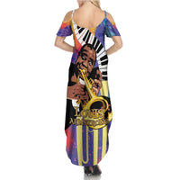 Satchmofest Family Matching Summer Maxi Dress and Hawaiian Shirt King Of Jazz What a Wonderful World - Wonder Print Shop