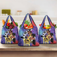 Satchmofest Grocery Bag King Of Jazz What a Wonderful World - Wonder Print Shop