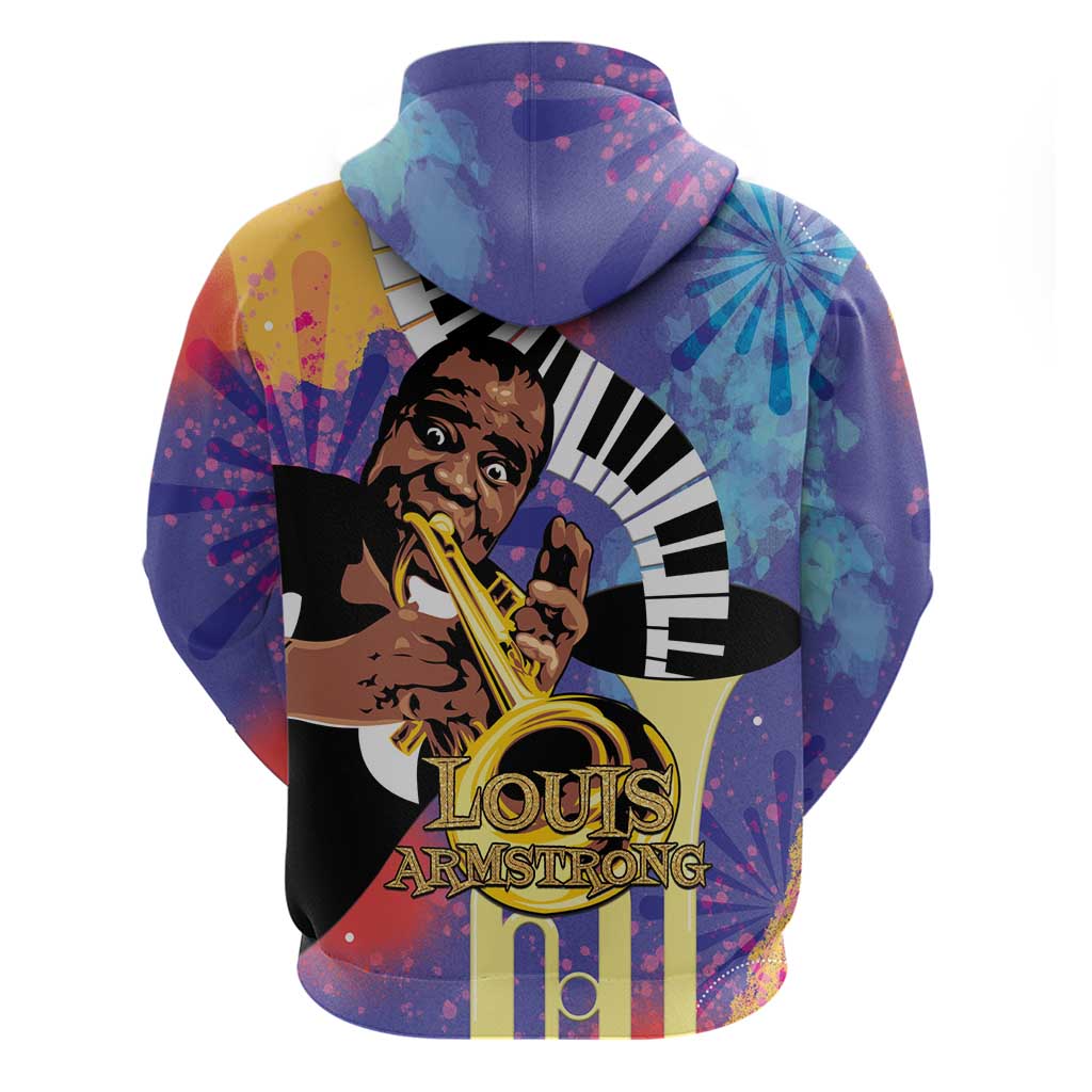 Satchmofest Hoodie King Of Jazz What a Wonderful World - Wonder Print Shop