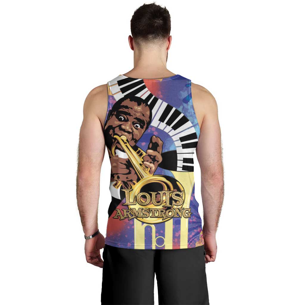 Satchmofest Men Tank Top King Of Jazz What a Wonderful World - Wonder Print Shop
