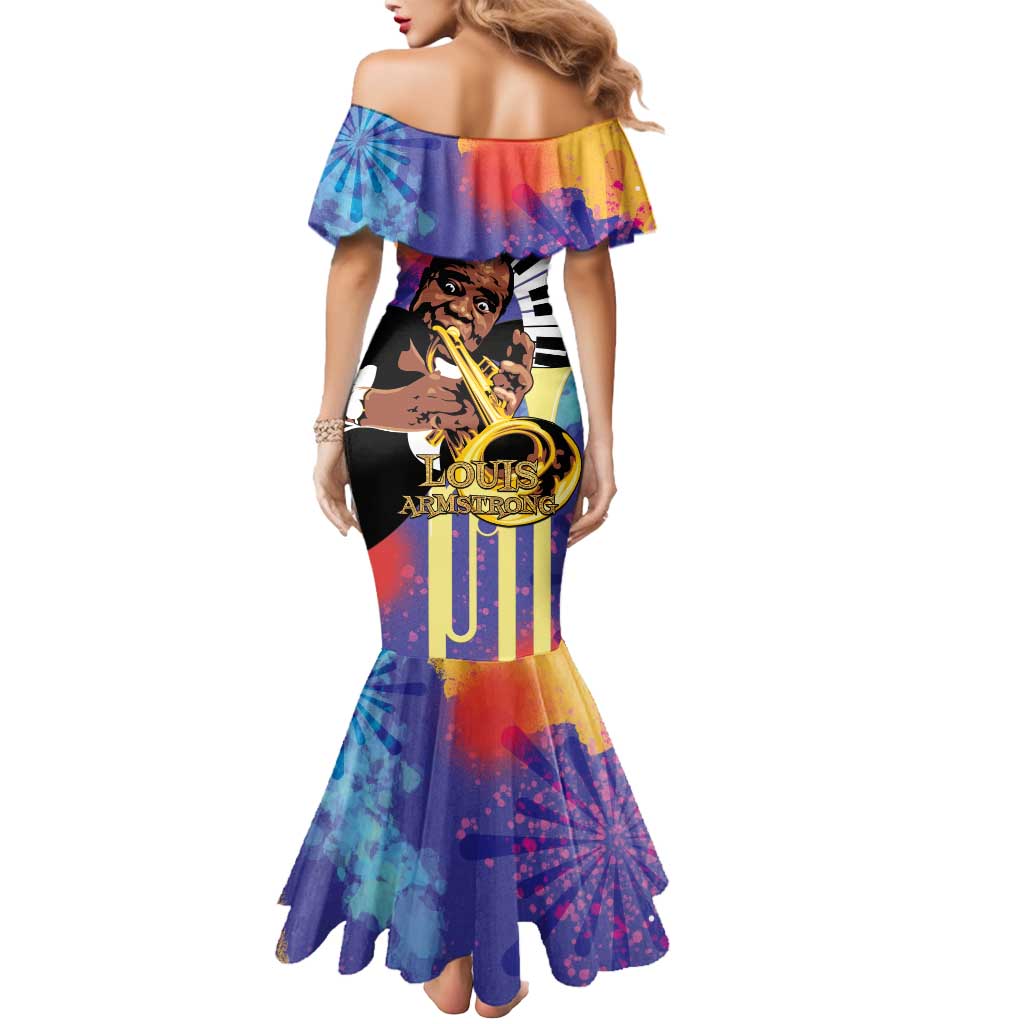 Satchmofest Mermaid Dress King Of Jazz What a Wonderful World - Wonder Print Shop