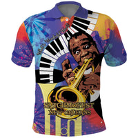 Satchmofest Polo Shirt King Of Jazz What a Wonderful World - Wonder Print Shop