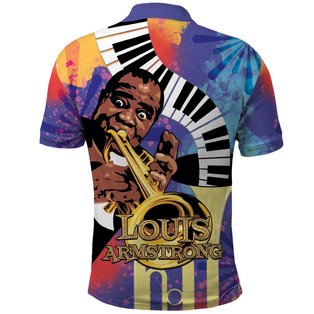 Satchmofest Polo Shirt King Of Jazz What a Wonderful World - Wonder Print Shop