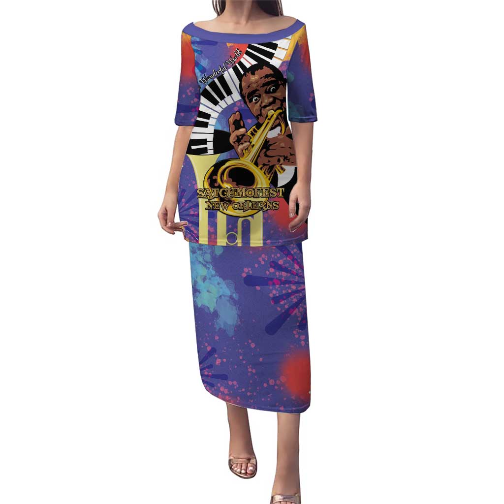 Satchmofest Puletasi King Of Jazz What a Wonderful World - Wonder Print Shop