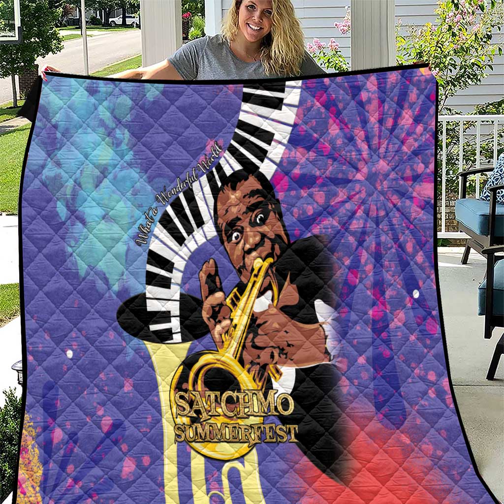 Satchmofest Quilt King Of Jazz What a Wonderful World - Wonder Print Shop