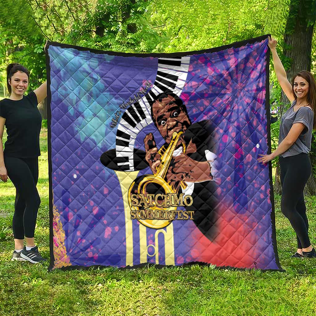 Satchmofest Quilt King Of Jazz What a Wonderful World - Wonder Print Shop